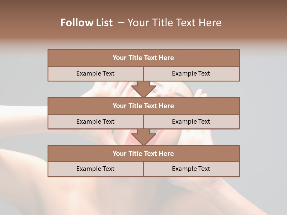 A Beauty Female With Red Lips Is Screaming PowerPoint Template