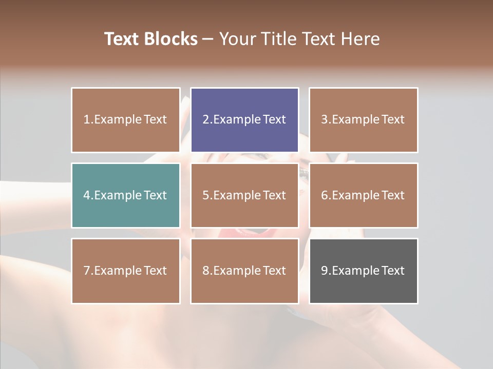 A Beauty Female With Red Lips Is Screaming PowerPoint Template