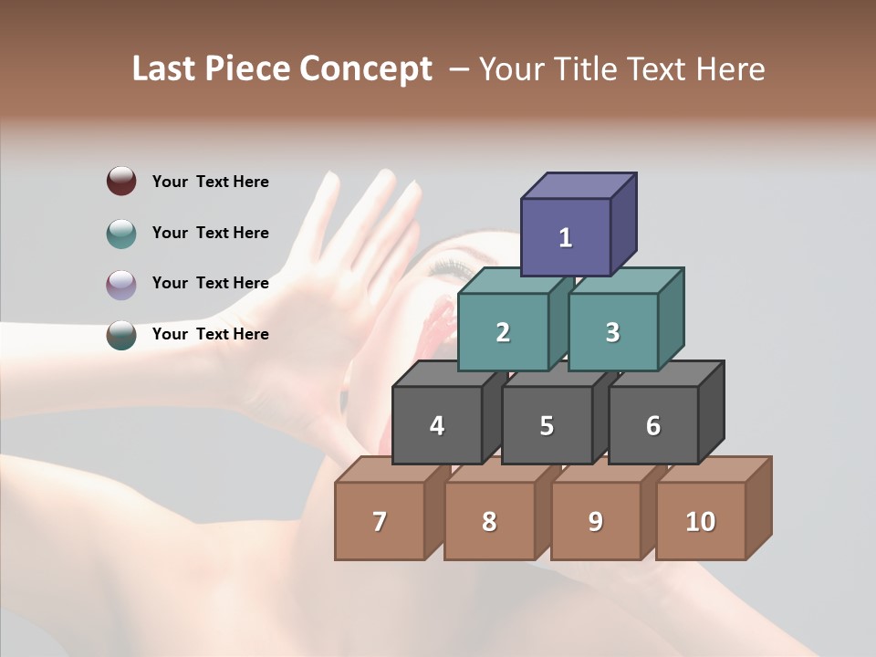 A Beauty Female With Red Lips Is Screaming PowerPoint Template