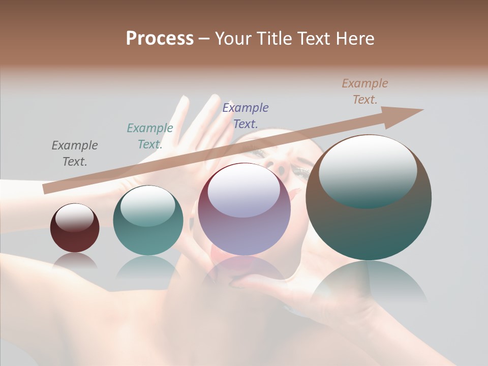 A Beauty Female With Red Lips Is Screaming PowerPoint Template