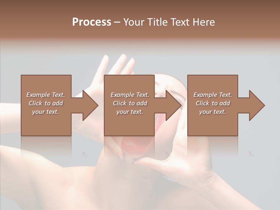 A Beauty Female With Red Lips Is Screaming PowerPoint Template