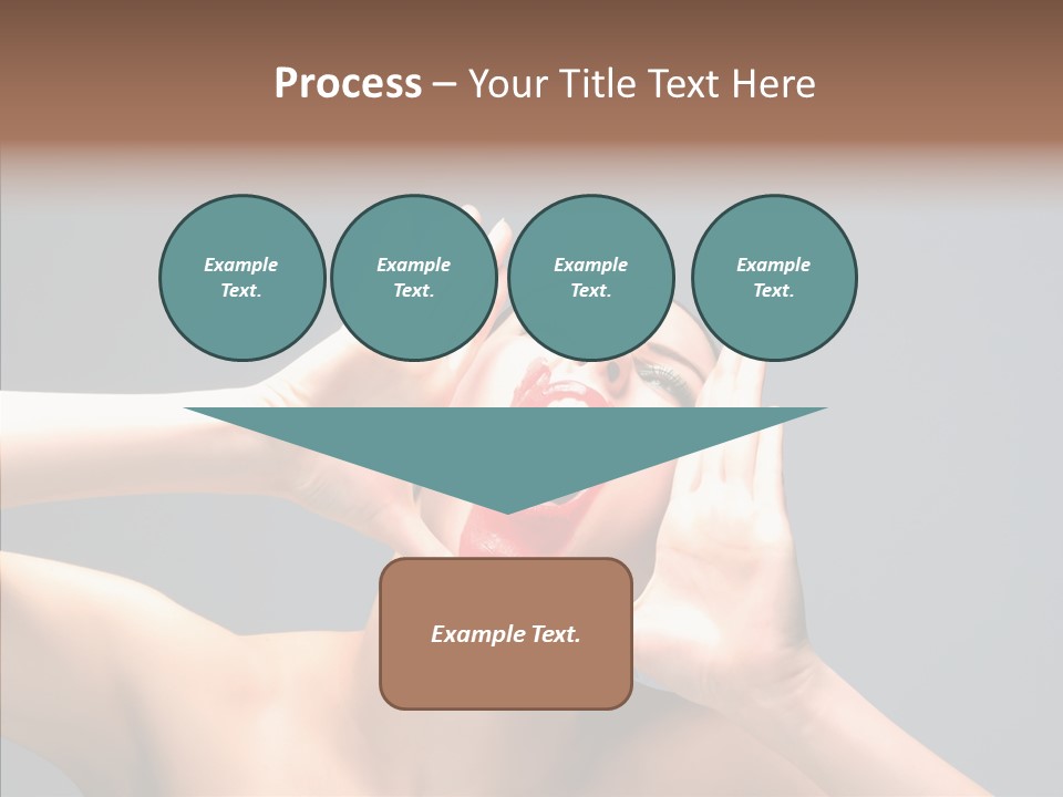 A Beauty Female With Red Lips Is Screaming PowerPoint Template