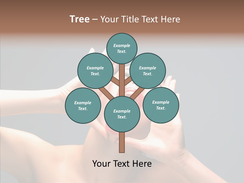 A Beauty Female With Red Lips Is Screaming PowerPoint Template