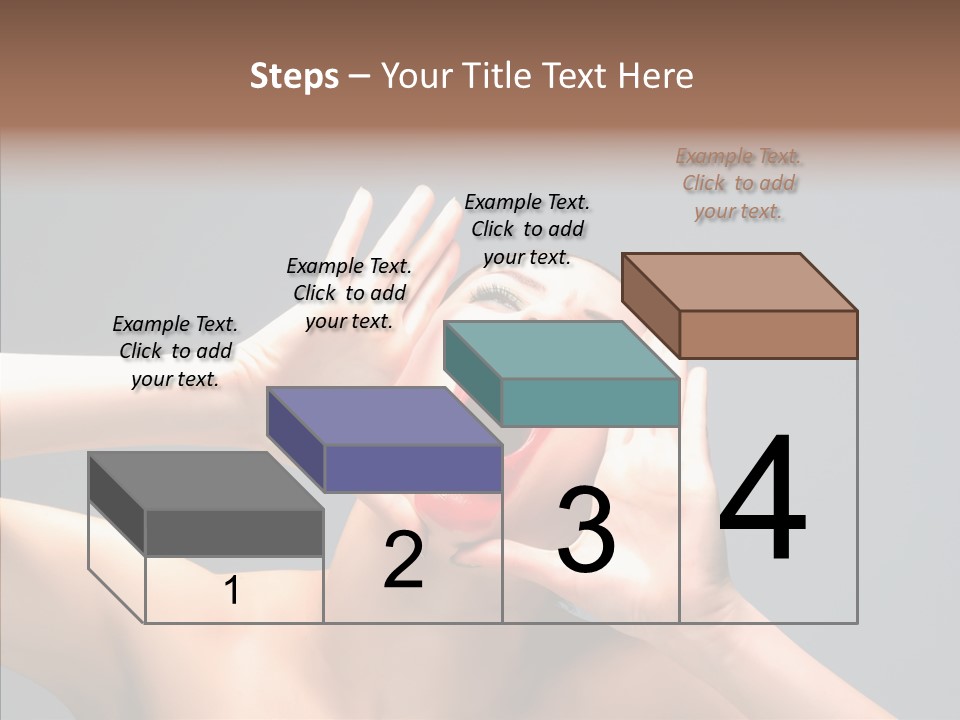 A Beauty Female With Red Lips Is Screaming PowerPoint Template