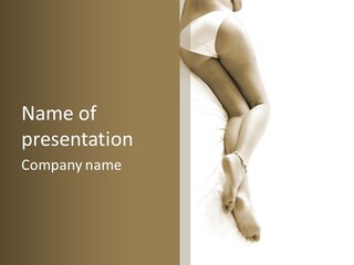 Old Woman Bare Foot PowerPoint Template