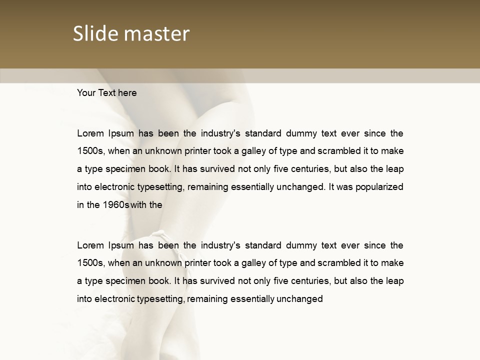 Old Woman Bare Foot PowerPoint Template