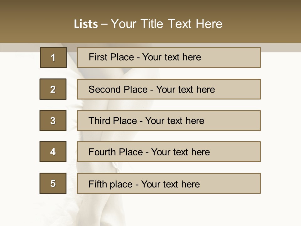 Old Woman Bare Foot PowerPoint Template