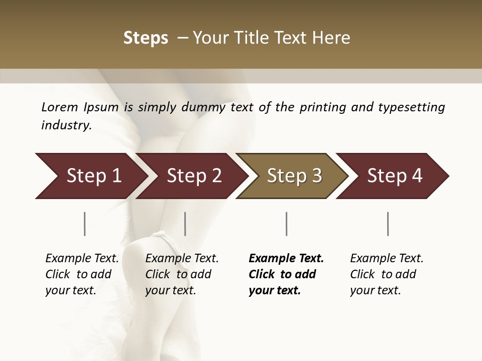 Old Woman Bare Foot PowerPoint Template