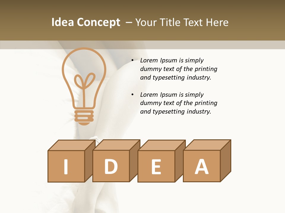 Old Woman Bare Foot PowerPoint Template