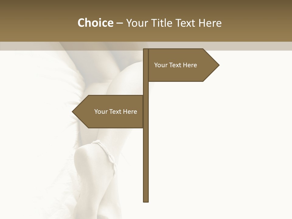 Old Woman Bare Foot PowerPoint Template