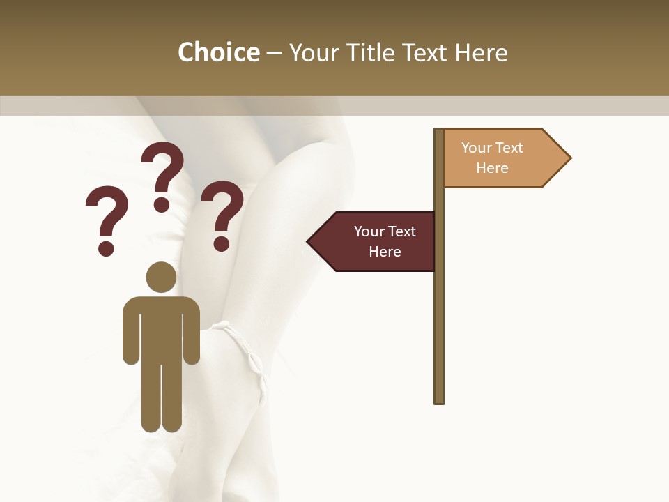 Old Woman Bare Foot PowerPoint Template