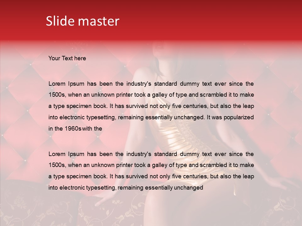 Glamour Beautiful Satisfied PowerPoint Template