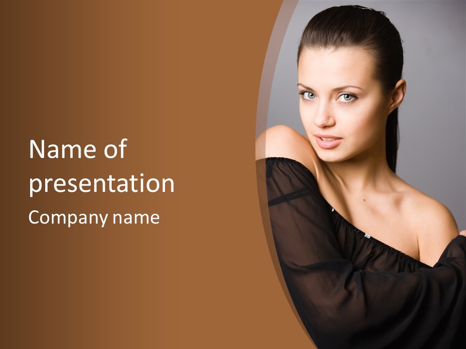 Elegance Lady Face PowerPoint Template
