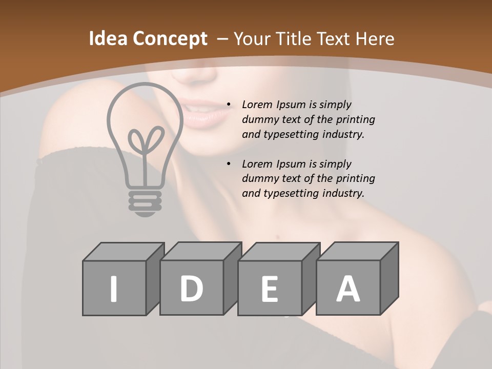 Elegance Lady Face PowerPoint Template