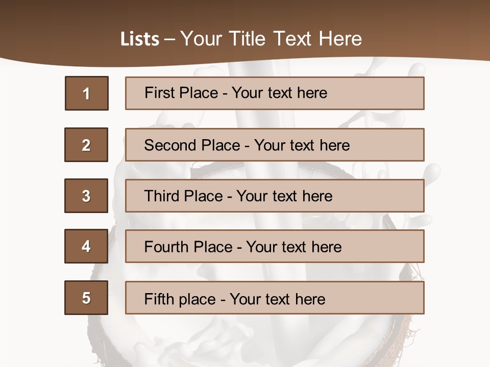Fruit White Food PowerPoint Template