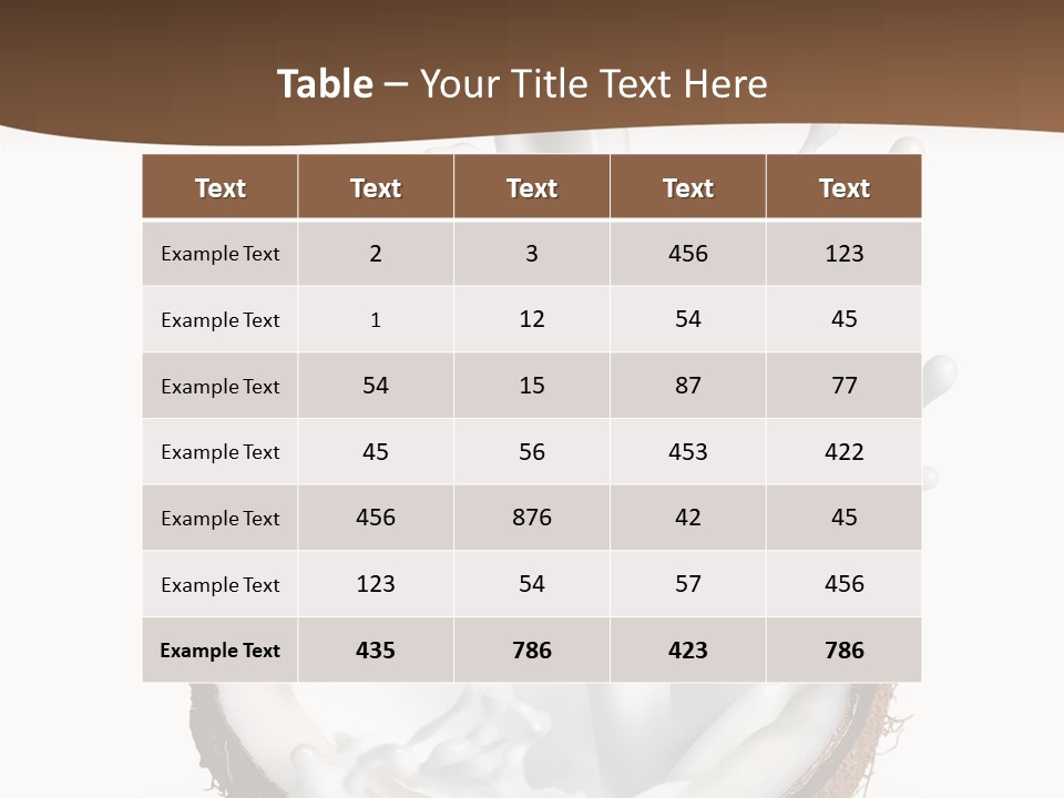 Fruit White Food PowerPoint Template