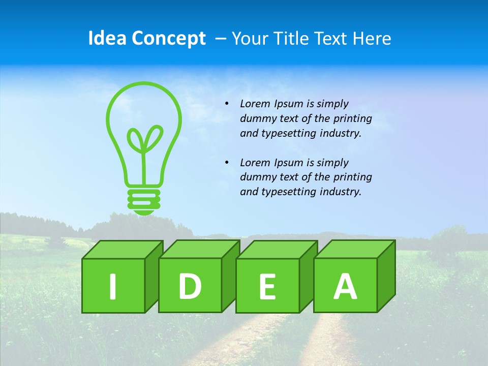 Sky White Lake PowerPoint Template