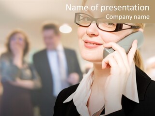 Person Receptionist Call PowerPoint Template