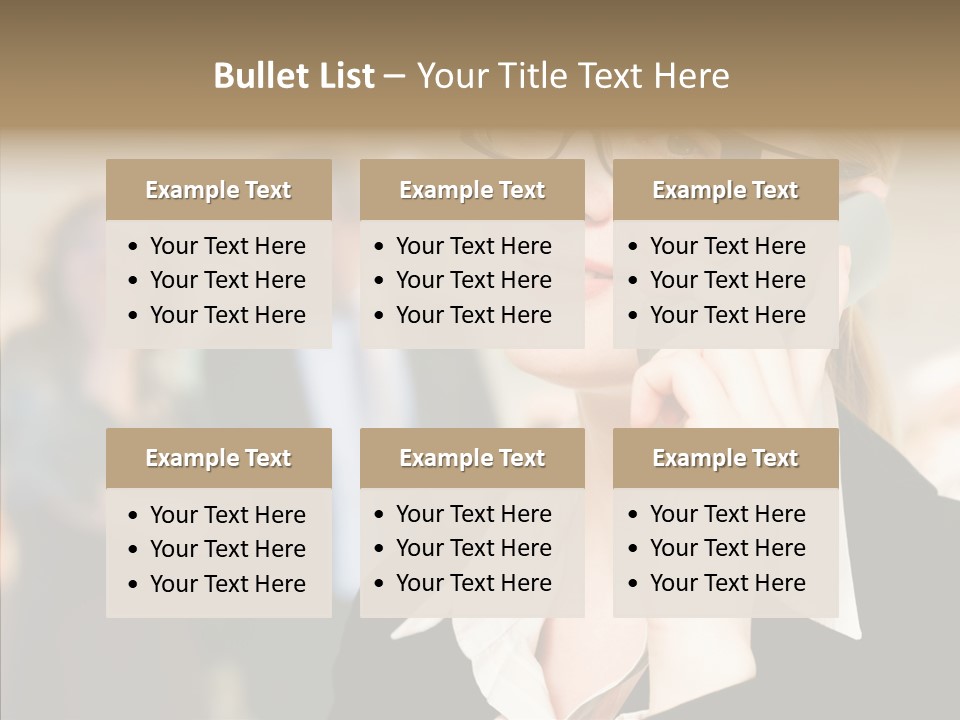 Person Receptionist Call PowerPoint Template