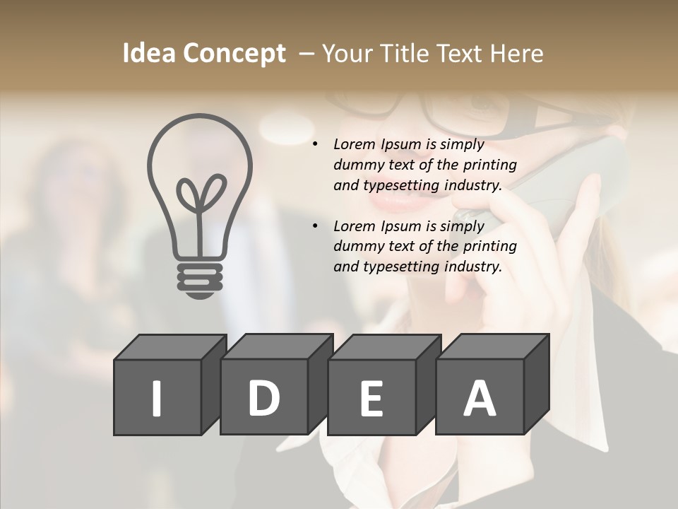 Person Receptionist Call PowerPoint Template