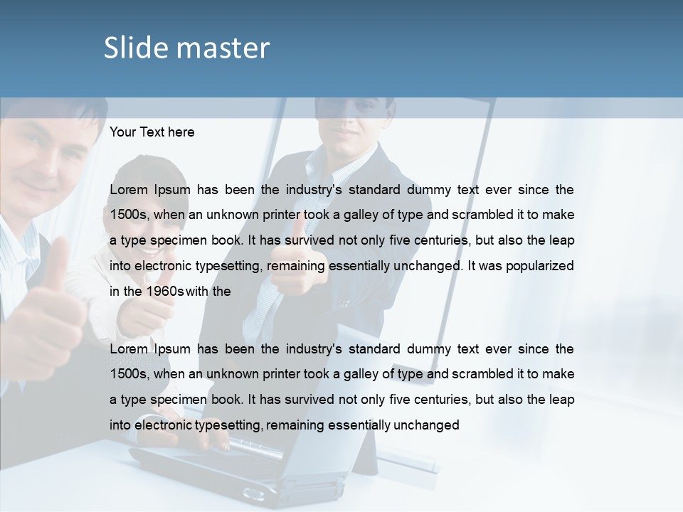 Board Writing Team PowerPoint Template