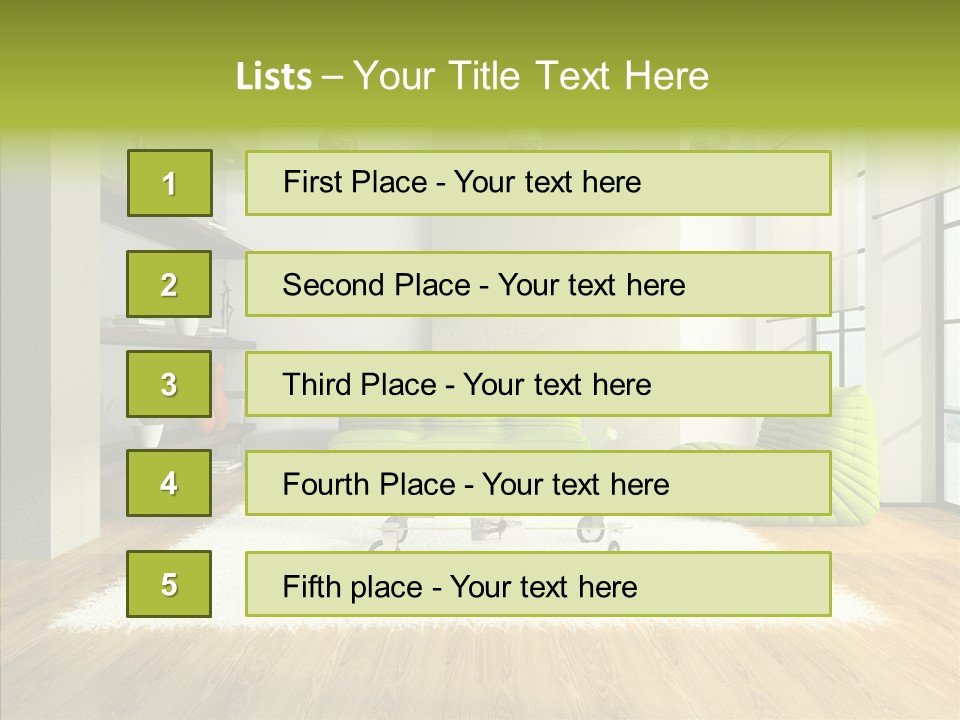 Table Reflection Objects PowerPoint Template