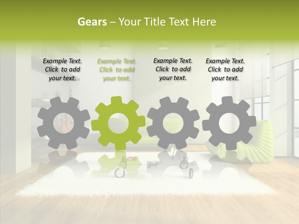 Table Reflection Objects PowerPoint Template