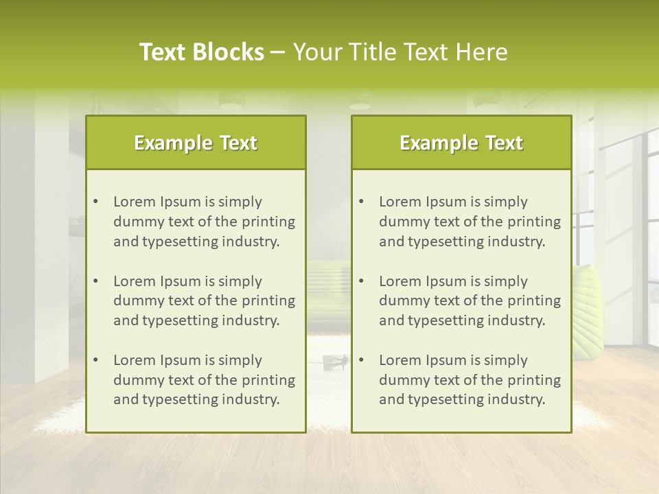 Table Reflection Objects PowerPoint Template