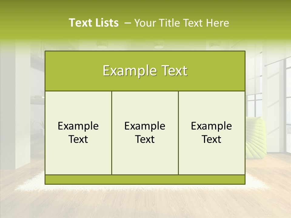 Table Reflection Objects PowerPoint Template