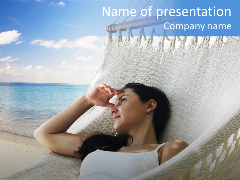 Sunshine Woman Clear PowerPoint Template