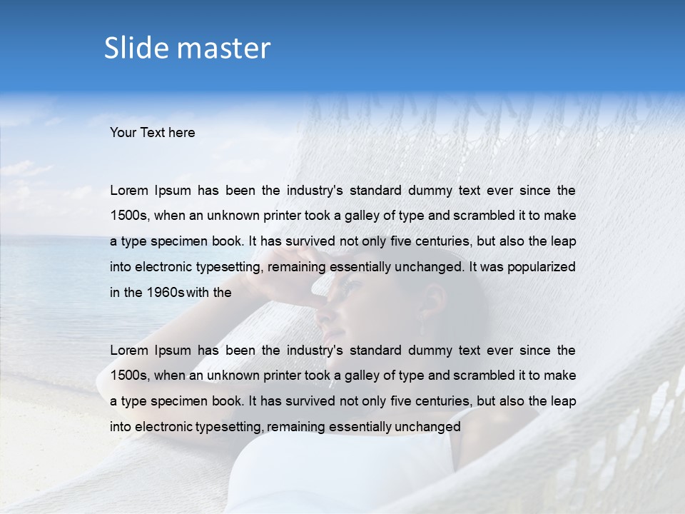 Sunshine Woman Clear PowerPoint Template