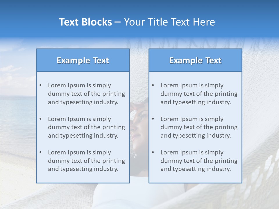Sunshine Woman Clear PowerPoint Template