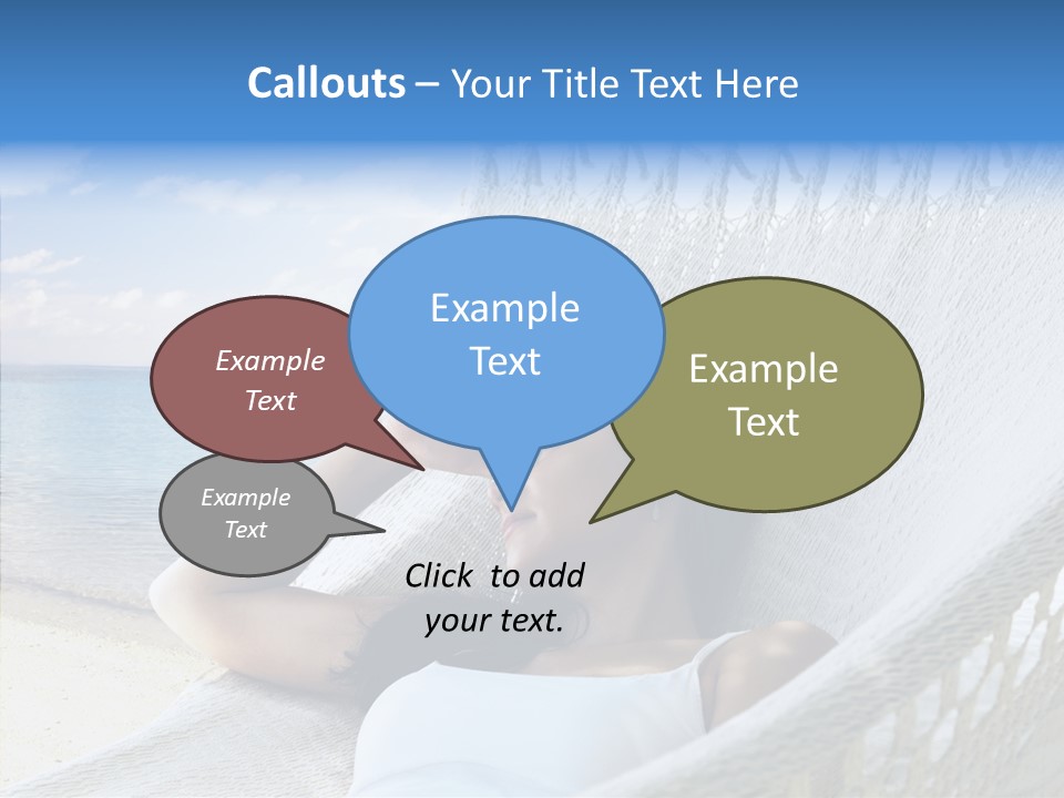 Sunshine Woman Clear PowerPoint Template