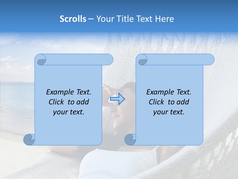 Sunshine Woman Clear PowerPoint Template