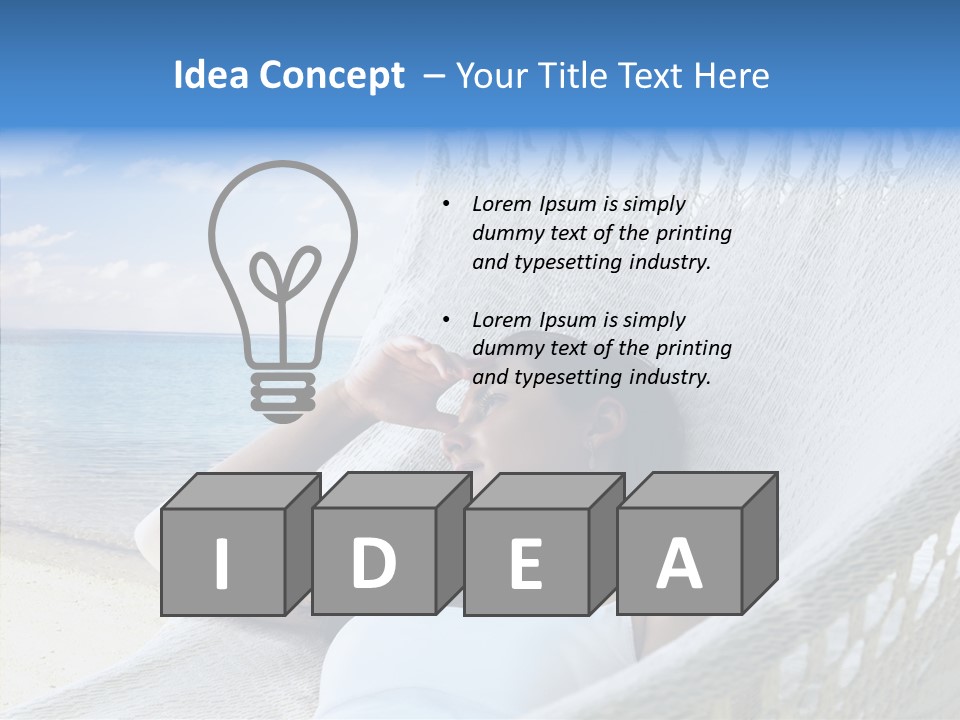 Sunshine Woman Clear PowerPoint Template