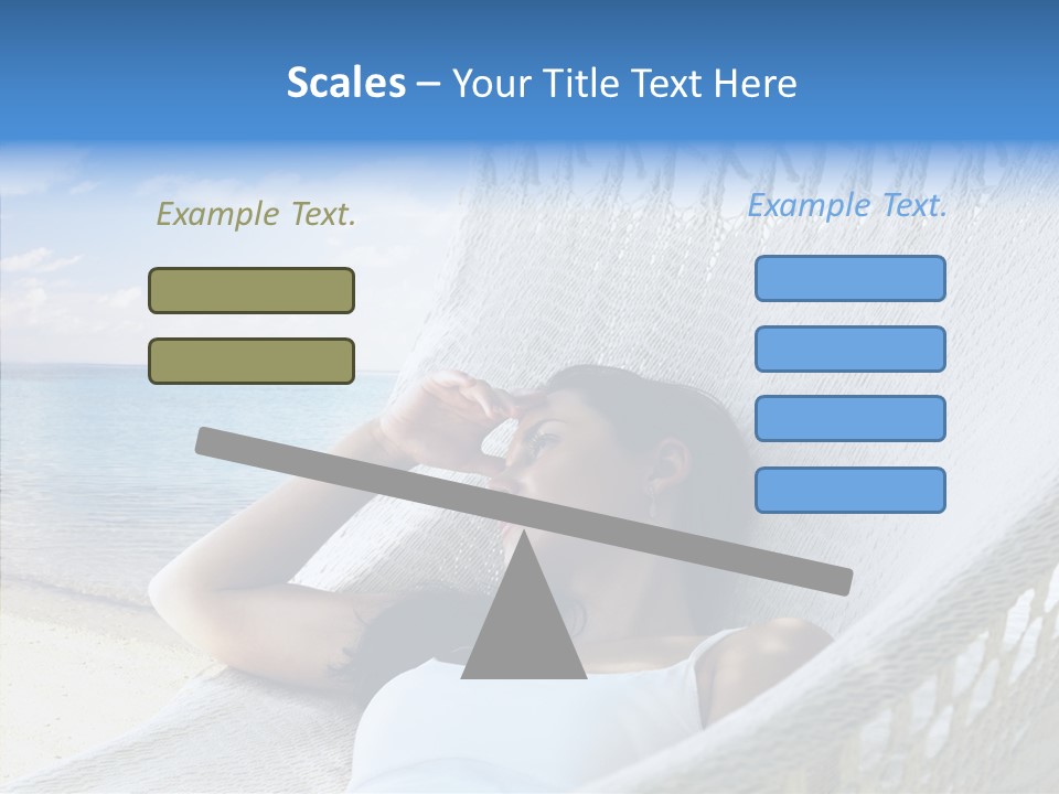 Sunshine Woman Clear PowerPoint Template