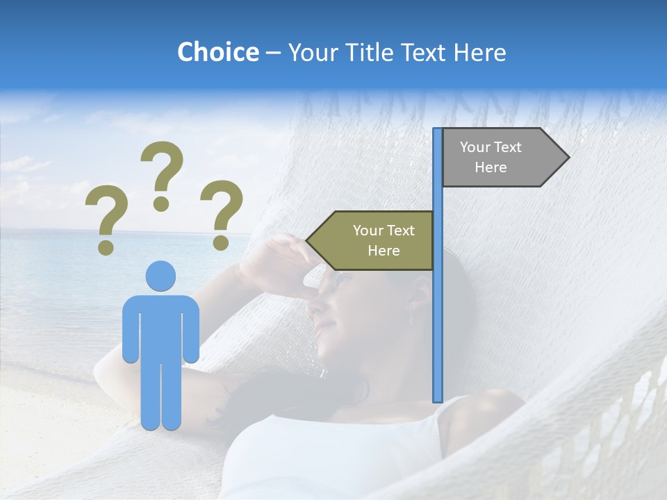 Sunshine Woman Clear PowerPoint Template