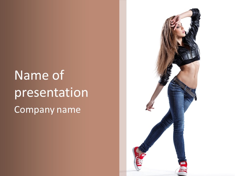 Color Woman Active PowerPoint Template