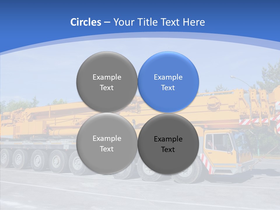 Truck Power Crane PowerPoint Template
