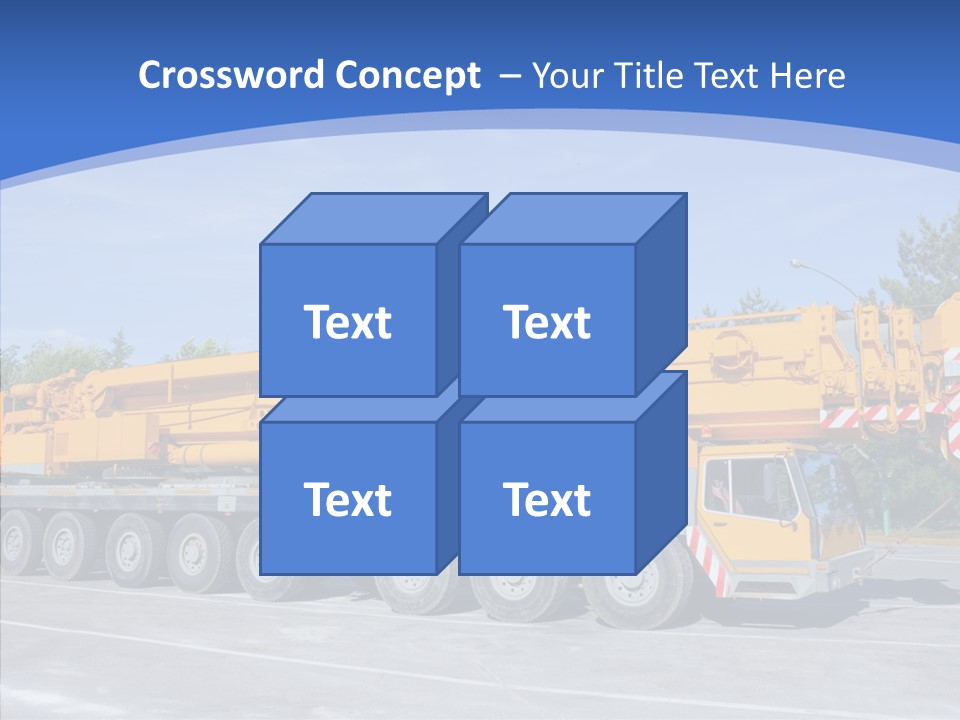 Truck Power Crane PowerPoint Template