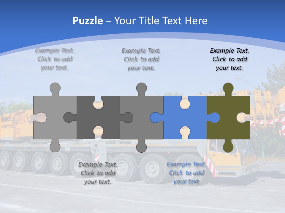 Truck Power Crane PowerPoint Template