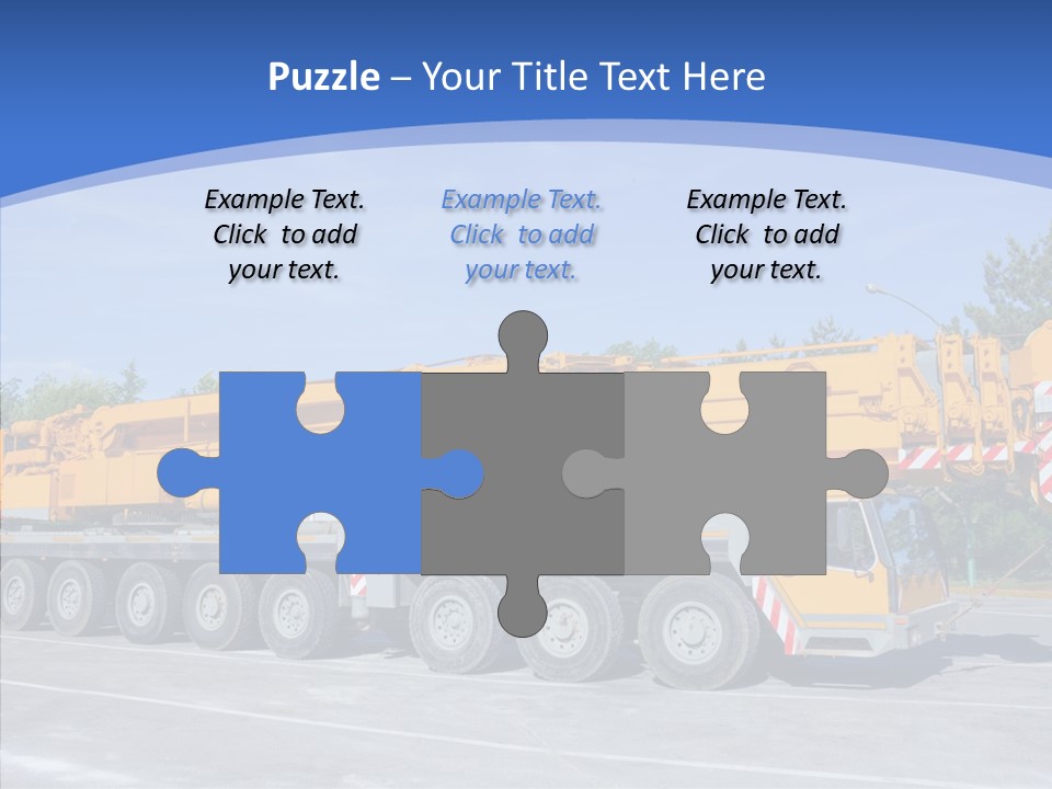 Truck Power Crane PowerPoint Template
