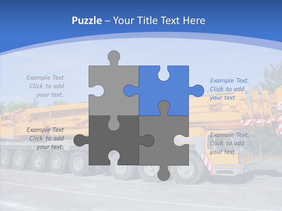 Truck Power Crane PowerPoint Template