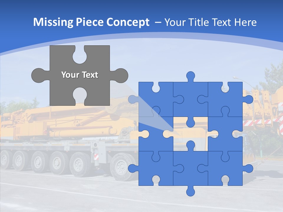 Truck Power Crane PowerPoint Template