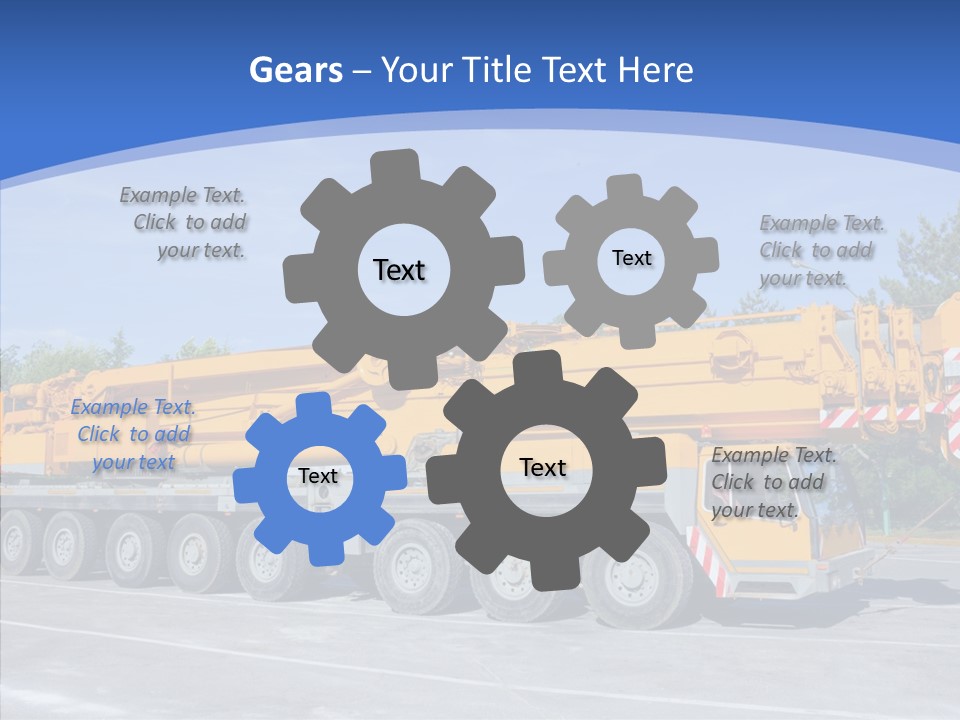Truck Power Crane PowerPoint Template