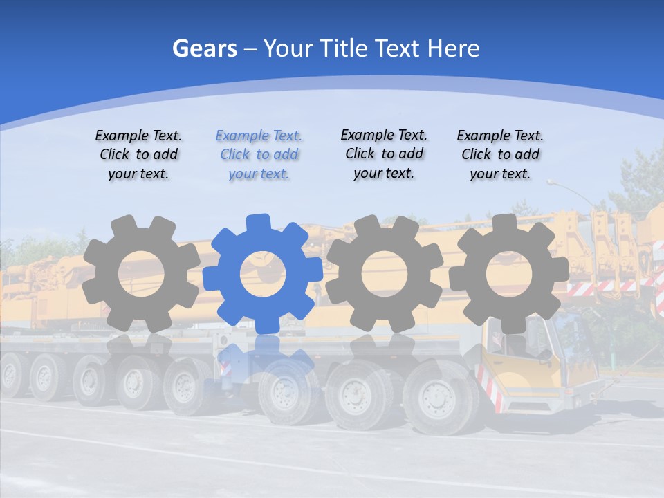 Truck Power Crane PowerPoint Template