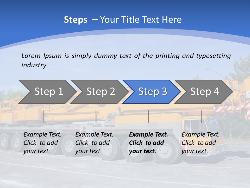 Truck Power Crane PowerPoint Template