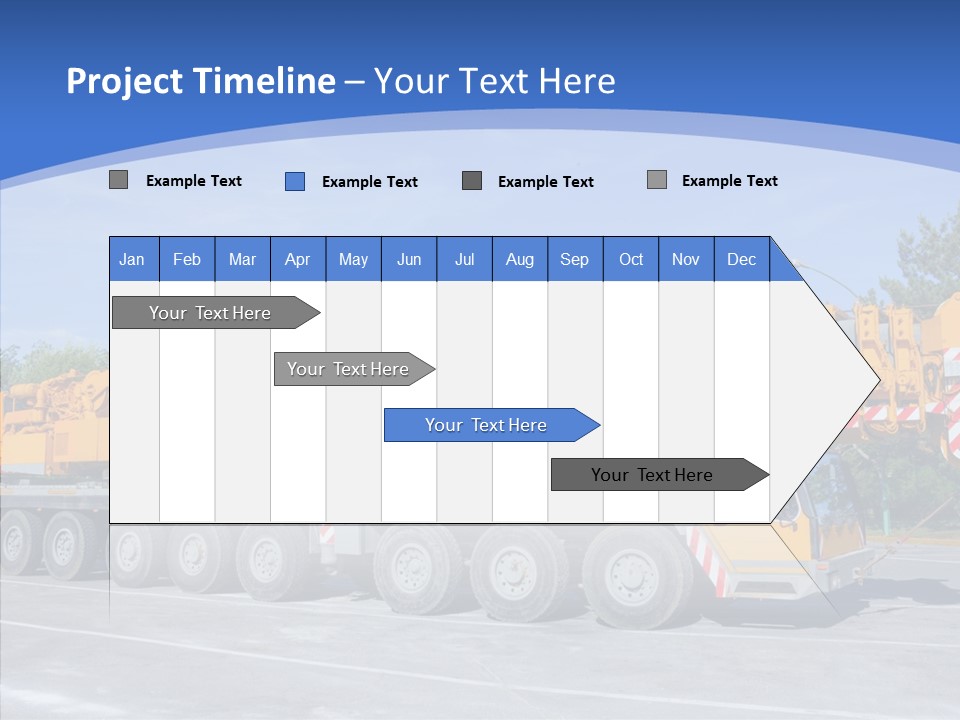 Truck Power Crane PowerPoint Template