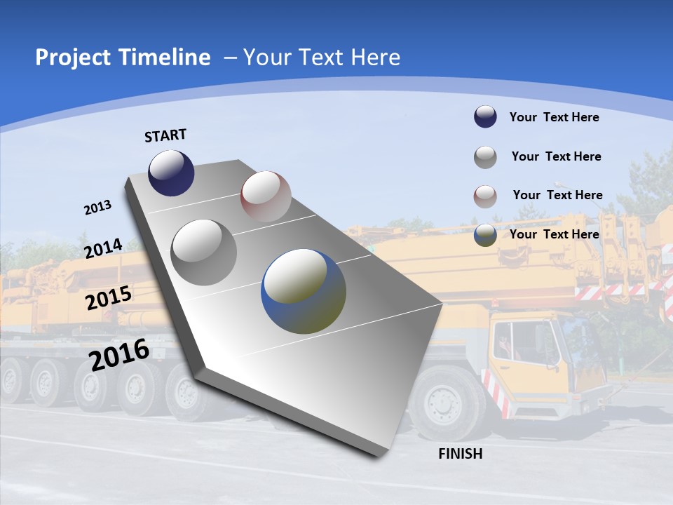 Truck Power Crane PowerPoint Template