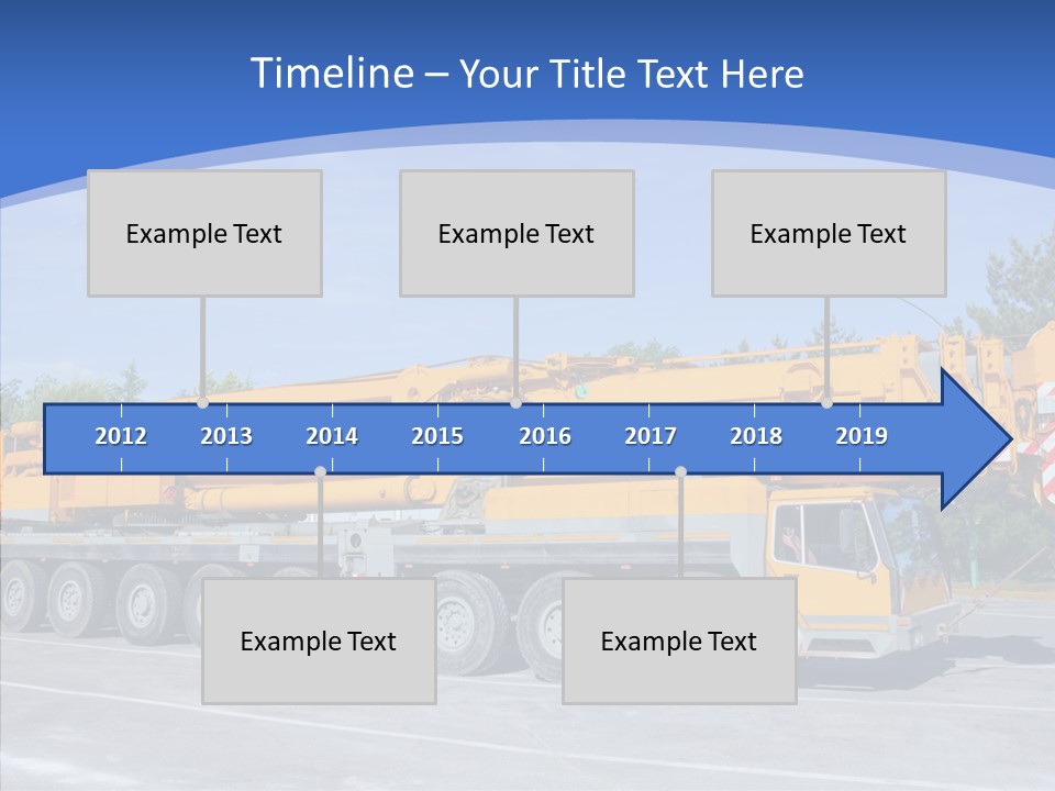 Truck Power Crane PowerPoint Template